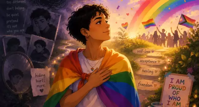 LGBTQ self-acceptance journey pride identity