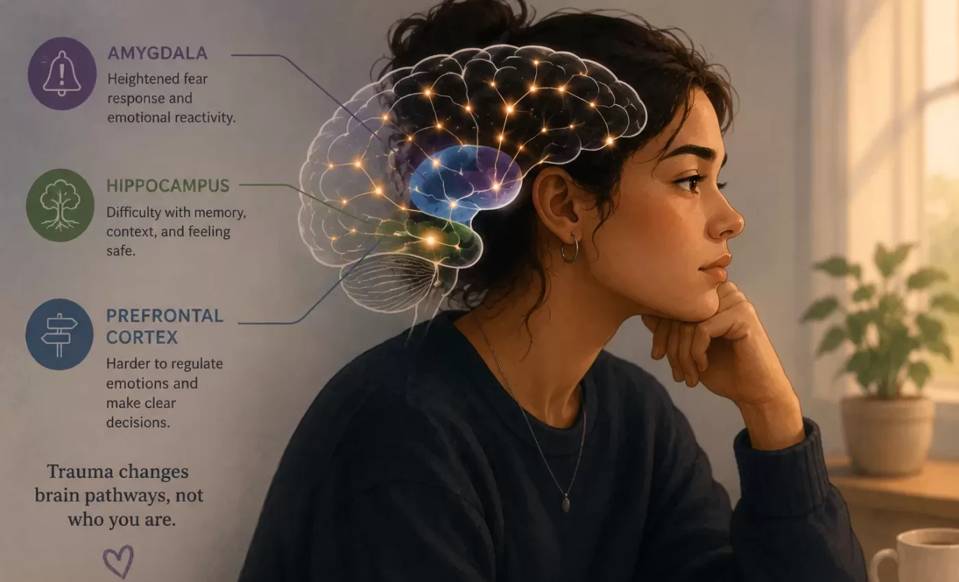 how trauma affects the brain stress response nervous system