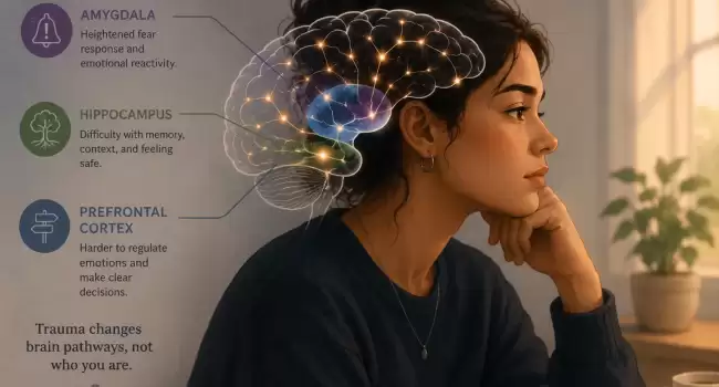 how trauma affects the brain stress response nervous system