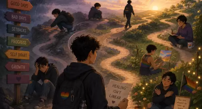 self-compassion LGBTQ mental health recovery shame perfectionism